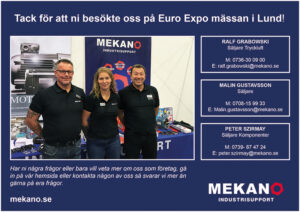 Mekano AB ställer ut på Euro Expo